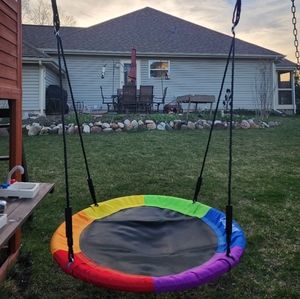 LAEGENDARY Saucer Swing for Kids and Adults - 40 Inch Round Swing! - MULTICOLOR!